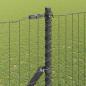 Preview: Zaunpfosten 13 Stück Grau Ø32 mm 210 cm Verzinkter Stahl