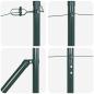 Preview: Sichtschutzpfosten mit Spike 13 Stück Ø32 mm 170 cm Galvanisiertes Stahl