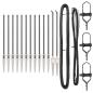 Preview: Zaunpfosten mit Spike 13 Stück Ø32 mm 60 cm Galvanisiertes Stahl