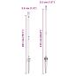 Preview: Zaunpfosten mit Spike 7 Stück Ø32 mm 170 cm Galvanisiertes Stahl
