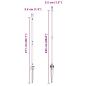 Preview: Zaunpfosten mit Spike 13 Stück Ø32 mm 180 cm Galvanisiertes Stahl