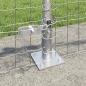 Preview: Zaunpfosten mit Bodenplatten 13 Stück Ø32mm 50cm verzinkter Stahl