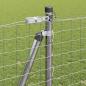 Preview: Zaunpfosten mit Grundplatten 13 Stück Ø32mm 68,5cm galvanisierter Stahl