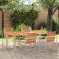 Preview: ARDEBO.de - Esstisch für draußen 180x90x75 cm Massivholz Akazie