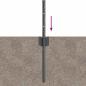 Preview: ARDEBO.de - Zaunpfosten 5 Stück U-Channel Grau 40 cm Stahl