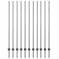 Preview: ARDEBO.de - Zaunpfosten 22 Stk U-Kanal Grau 150 cm Stahl