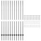 Preview: Eingebetteter Zaunpfosten 11 stk. Grau 200 cm