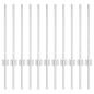 Preview: Eingebetteter Zaunpfosten 11 stk. Silber 100 cm