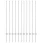 Preview: Eingebetteter Zaunpfosten 11 stk. Silber 160 cm