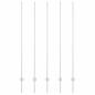Preview: Eingebetteter Zaunpfosten 5 Stk. Silber 200 cm