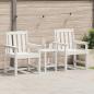 Preview: ARDEBO.de - Gartenstühle 2 Stück Weiß HDPE
