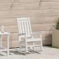 Preview: ARDEBO.de - Garten Schaukelstuhl Weiß 70x92x108 cm HDPE