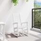 Preview: Garten Schaukelstuhl Weiß 70x92x108 cm HDPE