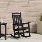 Preview: ARDEBO.de - Garten Schaukelstuhl Schwarz 70x92x108 cm HDPE