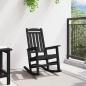 Preview: Garten Schaukelstuhl Schwarz 70x92x108 cm HDPE