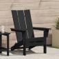 Preview: ARDEBO.de - Klapp-Adirondack-Stuhl Schwarz 74.5x80.5x90 cm HDPE
