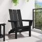 Preview: Klapp-Adirondack-Stuhl Schwarz 74.5x80.5x90 cm HDPE