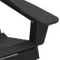 Preview: Adirondack-Stuhl Schwarz 74x82x91 cm HDPE
