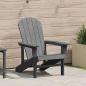 Preview: ARDEBO.de - Adirondack-Stuhl Hellgrau 74x82x91 cm HDPE