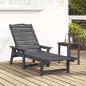 Preview: Sonnenliege Hellgrau 53x162x98.5 cm HDPE
