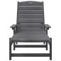 Preview: Sonnenliege Hellgrau 53x162x98.5 cm HDPE