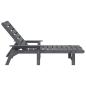 Preview: Sonnenliege Hellgrau 53x162x98.5 cm HDPE