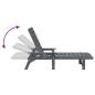Preview: Sonnenliege Hellgrau 53x162x98.5 cm HDPE