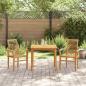 Preview: Stapelbarer Gartenstuhl 2 Stück Massivholz Teak