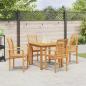 Preview: Stapelbarer Gartensessel 4 Stück Massivholz Teak