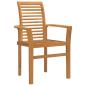 Preview: Stapelbarer Gartensessel 4 Stück Massivholz Teak