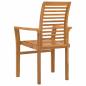 Preview: Stapelbarer Gartensessel 4 Stück Massivholz Teak