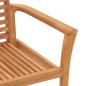 Preview: Stapelbarer Gartensessel 4 Stück Massivholz Teak