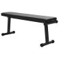 Preview: ARDEBO.de - Klappbare Gewichtsbank 100 kg Schwarz 107x27x41 cm Stahl