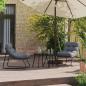 Preview: gartenmöbel 2 stk. Schwarz Pulverbeschichteter Stahl