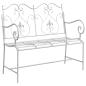 Preview: Bank Weiß Metall 104 x 54 x 93 cm Langlebig Gartenbank
