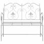 Preview: Bank Weiß Metall 104 x 54 x 93 cm Langlebig Gartenbank