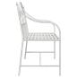 Preview: Gartenbank Weiß Metall 104 x 52,5 x 89 cm Robust und langlebig