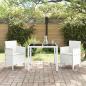 Preview: Gartenstühle mit Kissen 2 Stück Weiß Poly Rattan