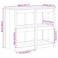 Preview: Außenküchenschrank Weiß 106x55x92 cm Massivholz Kiefer