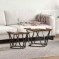 Preview: ARDEBO.de - 2-teiliges Beistelltisch-Set Rauches Eichenholz Verarbeitetes Holz
