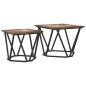 Preview: 2-teiliges Beistelltisch-Set Rauches Eichenholz Verarbeitetes Holz
