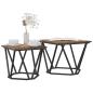 Preview: 2-teiliges Beistelltisch-Set Rauches Eichenholz Verarbeitetes Holz