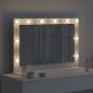 Preview: Schminkspiegel mit LED-Lichtern Weiß 80x55x18 cm