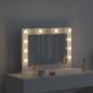 Preview: Badezimmerspiegel mit LED-Lichtern Weiß 60x45x18 cm