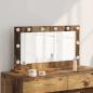 Preview: ARDEBO.de - Schminkspiegel Alter Holz-Look Holz, Glas 80 x 45 x 18 cm Spiegel