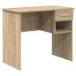 Preview: Schreibtisch mit Stauraum Sonoma Eiche 90x49.5x75 cm Holzwerkstoff
