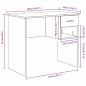 Preview: Schreibtisch mit Stauraum Sonoma Eiche 90x49.5x75 cm Holzwerkstoff