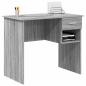 Preview: Schreibtisch mit Stauraum Grau Sonoma 90x49.5x75 cm Spanplatte