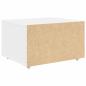 Preview: Schubladenschrank mit Rädern Weiß 55x45x33,5 cm aus Holz