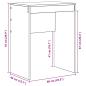 Preview: Schreibtisch Beton grau Spanplatte 60 x 40 x 76 cm Schreibtisch